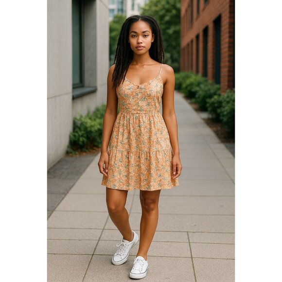 ALL IN FAVOR Women Mini Floral Dress XL - Picture 1 of 5